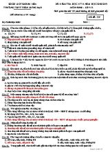 Đề thi kiểm tra học kỳ II môn Sinh học Lớp 12 - Mã đề 135 - Năm học 2018-2019 - Trường THPT Trần Hưng Đạo (Kèm đáp án)